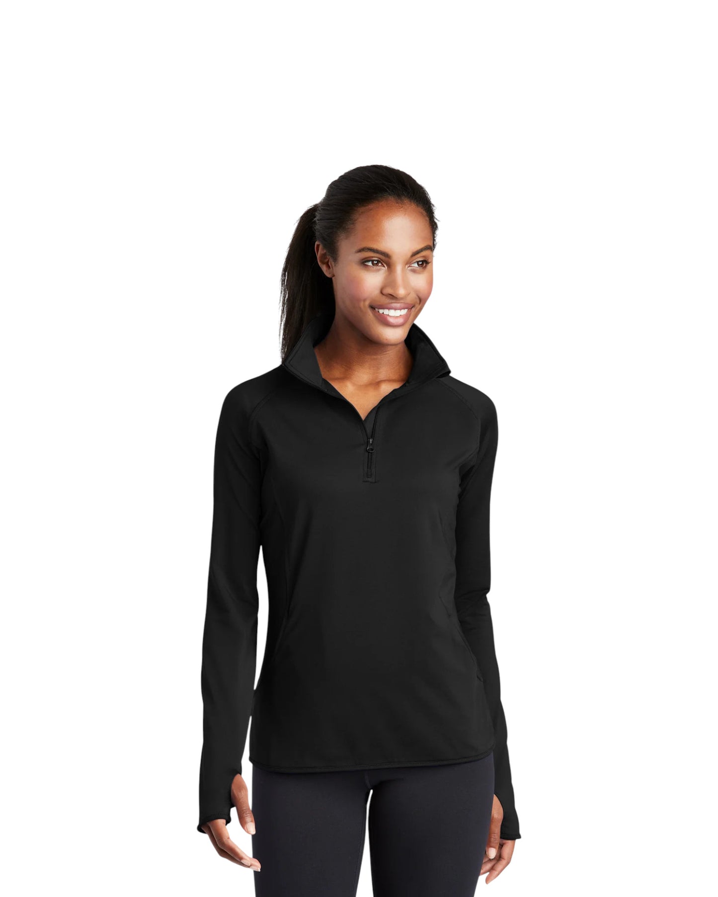 WOMEN'S SPORT-TEK SPORT WICK STRETCH 1/2 ZIP PULLOVER-LST850