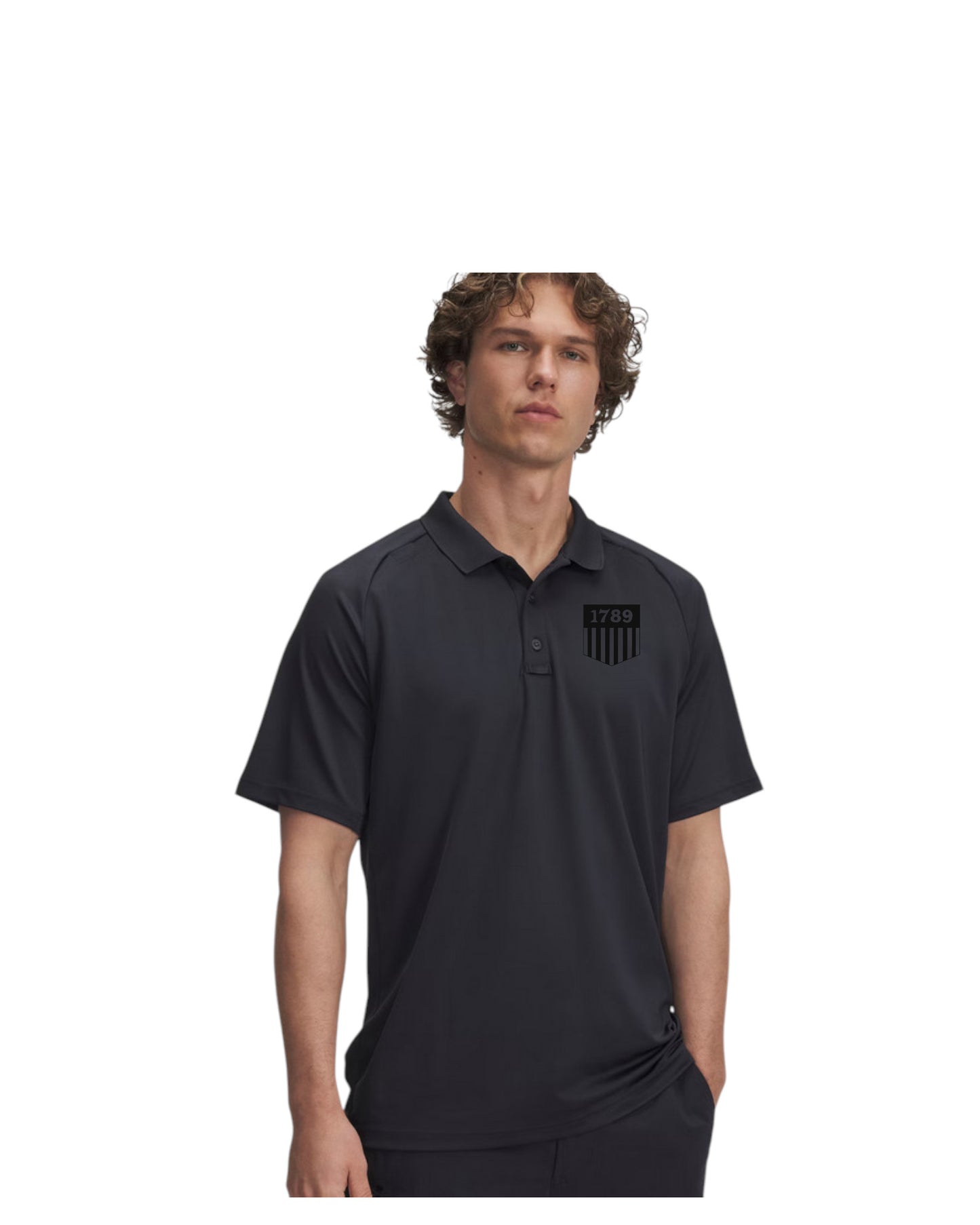 UA TACTICAL PERFORMANCE POLO W/ PRINTED 1789 SHIELD-600416