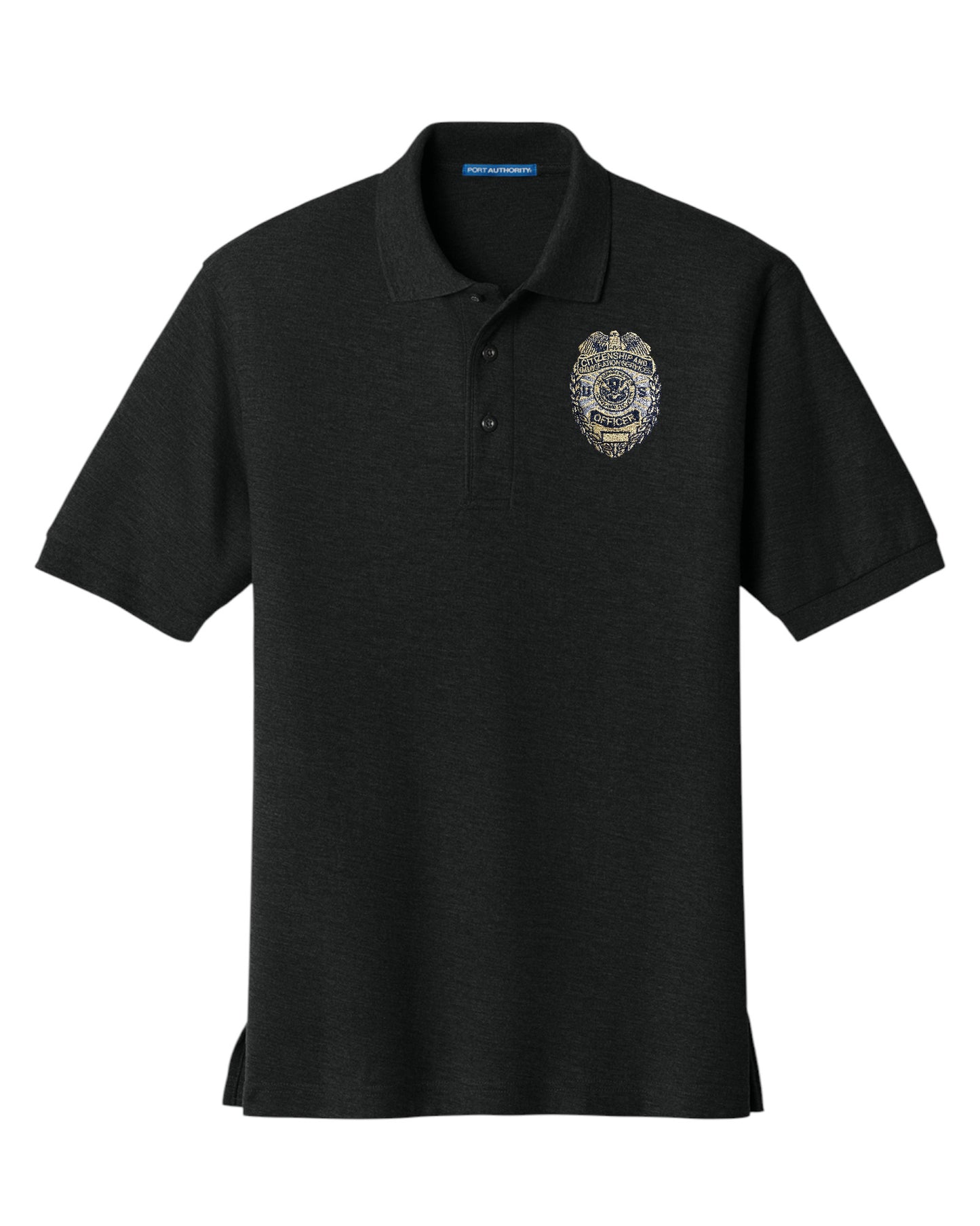 MEN'S CIS OFFICER BADGE PORT AUTHORITY POLO - K500