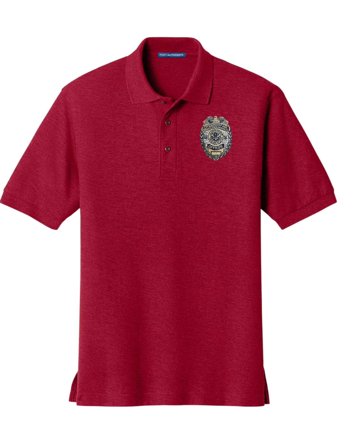 MEN'S CIS OFFICER BADGE PORT AUTHORITY POLO - K500