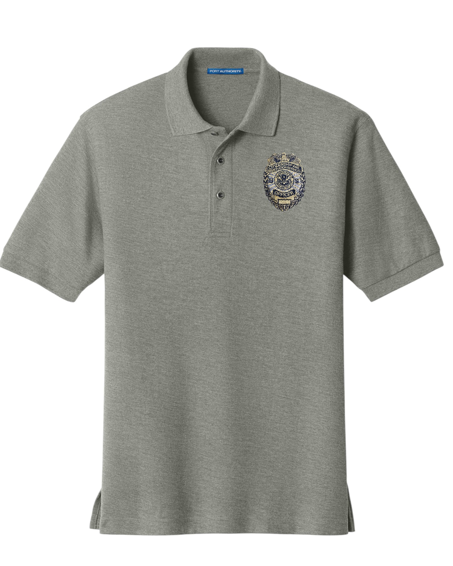 MEN'S CIS OFFICER BADGE PORT AUTHORITY POLO - K500