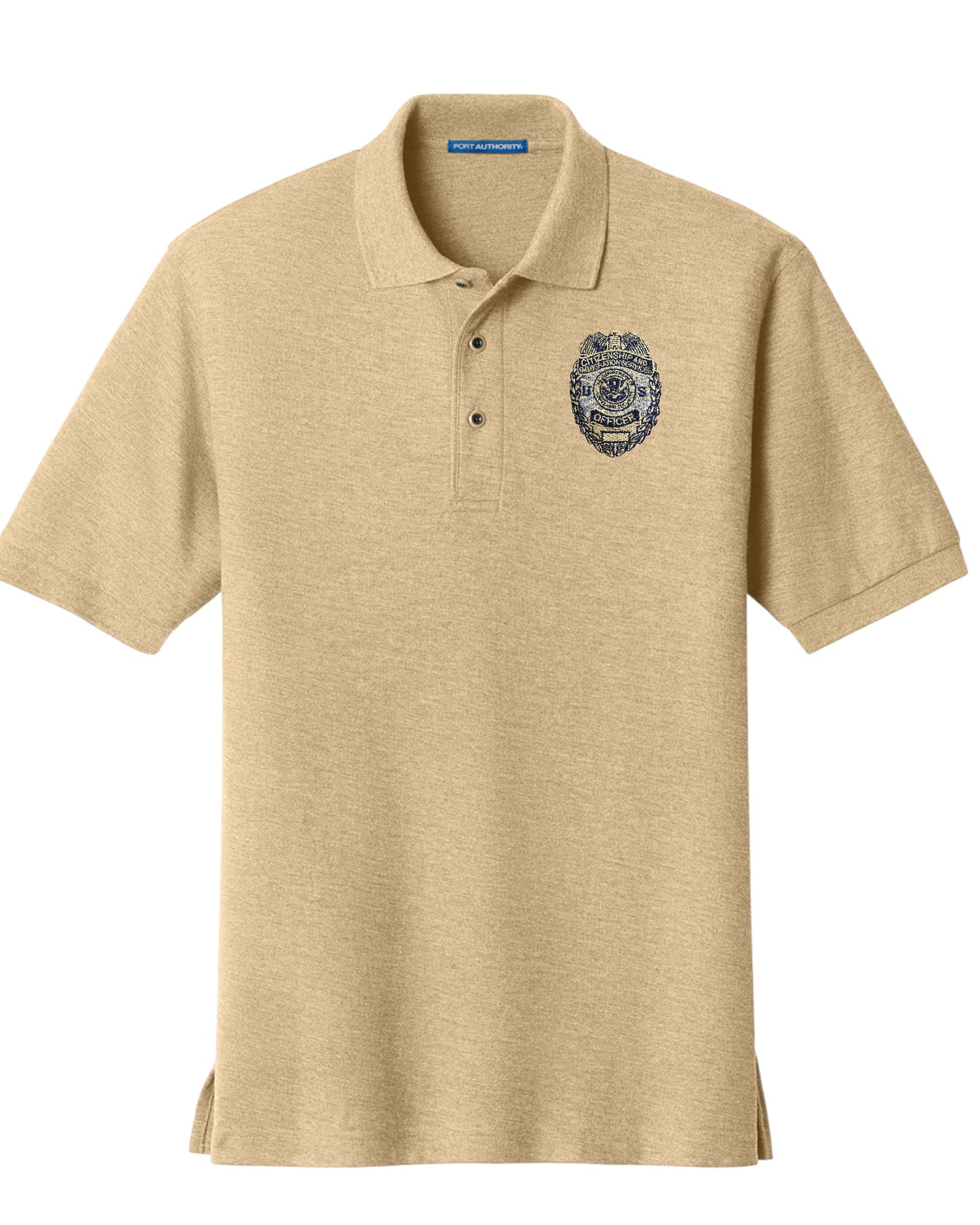 MEN'S CIS OFFICER BADGE PORT AUTHORITY POLO - K500