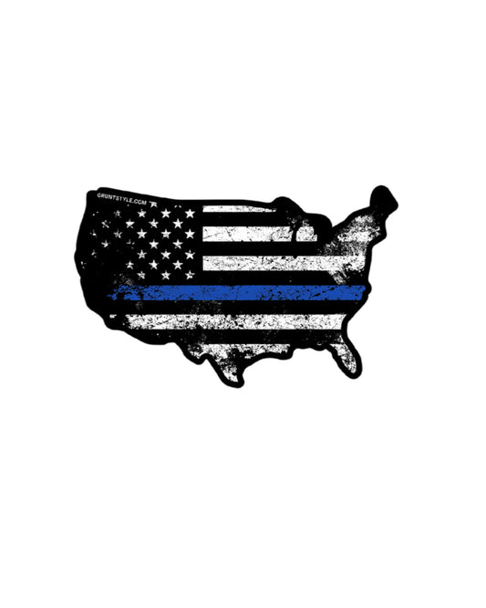 GRUNT STYLE BLUE LINE AMERICAN ACID STICKER