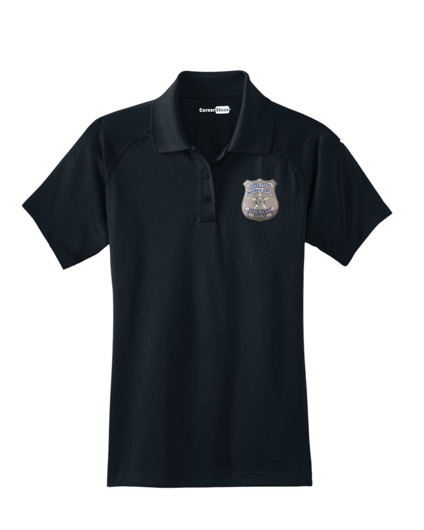 WOMEN'S USMS ENFORCEMENT OFFICER BADGE TACTICAL POLO-CS411