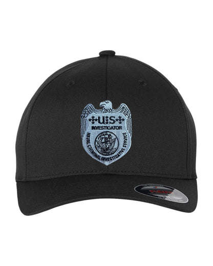 NCIS INVESTIGATOR GREY BADGE FLEXFIT HAT-6277